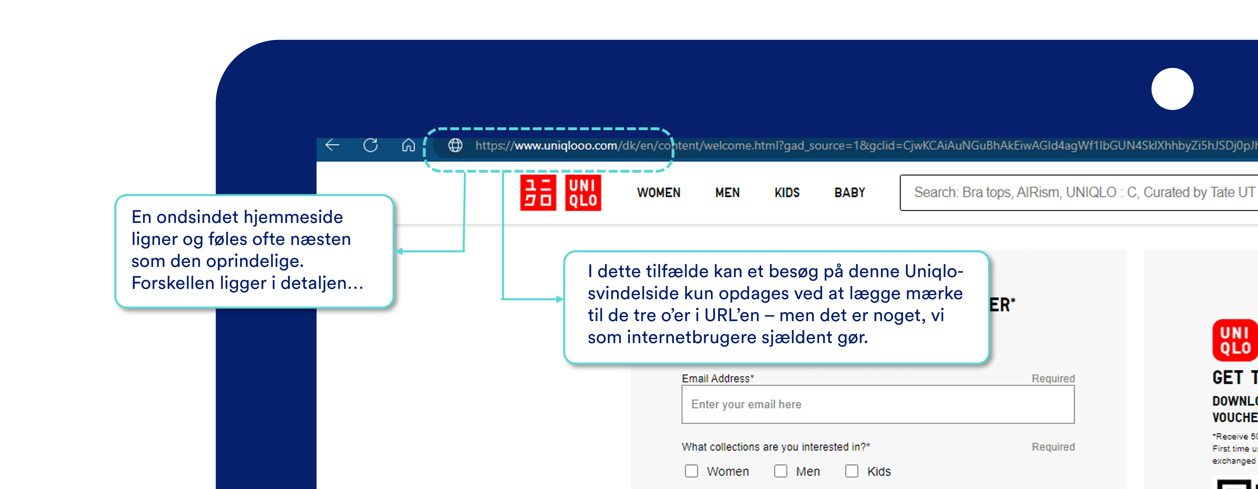 Dernæst – Webadressen valideres: